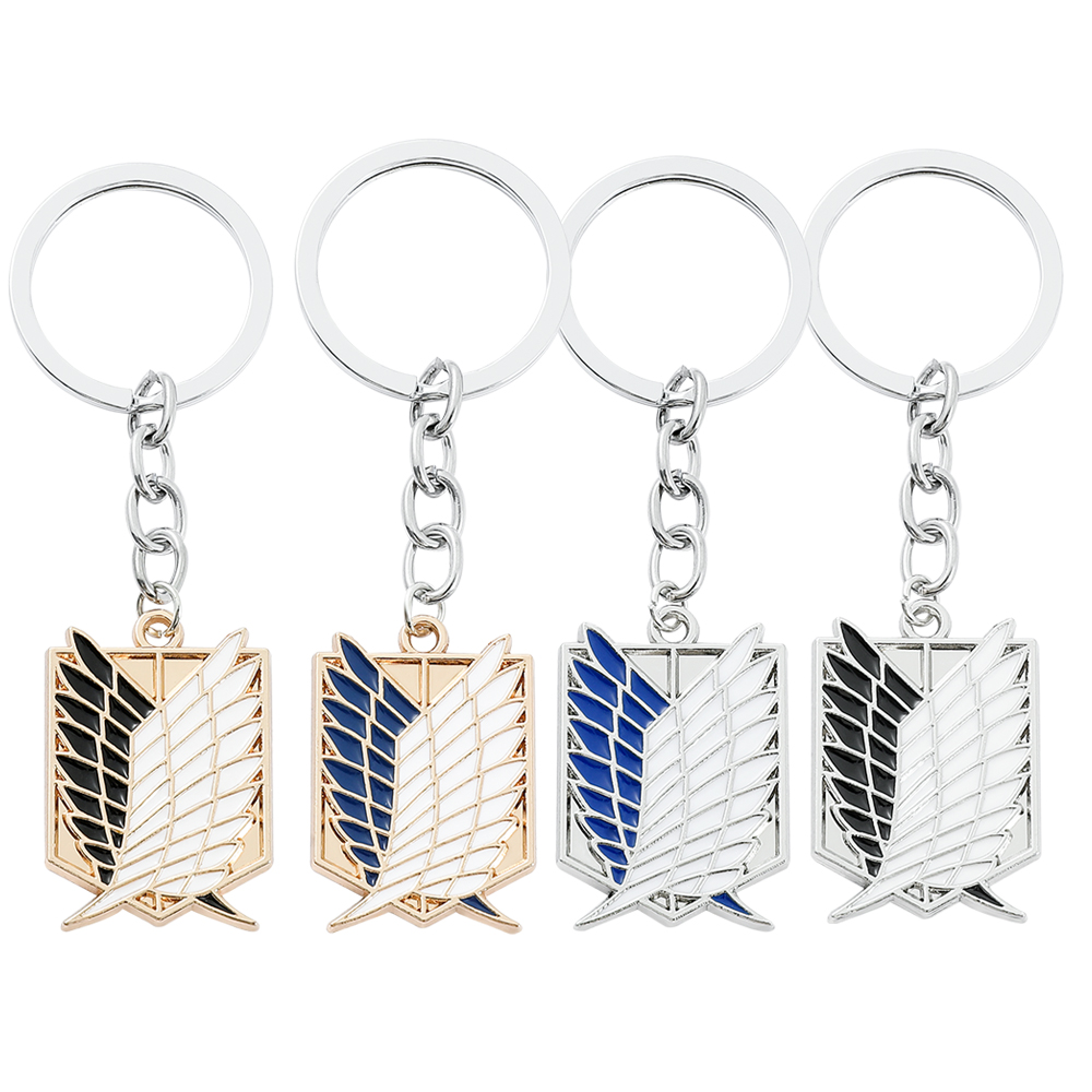Men Accessories Pendant - Металлический брелок-значок «Атака Титанов» с эмалевым